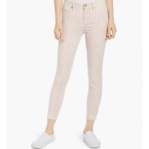 NWT Frame Hoxton Ankle Blossom Pink Stripe Jeans